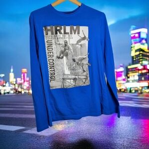 C&A Download Parkour HRLM Sz 182 XL Blue  Long Sleeve Shirt RARE